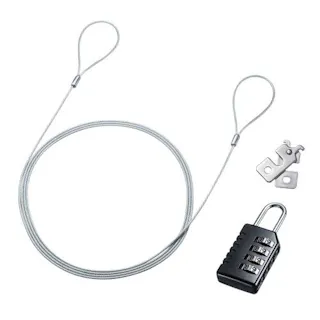 サンワサプライ φ2.2mmx2.0m セキュリティワイヤー(Nano Saver対応) EA983TS-238 4550061706220(CDC)【別送品】