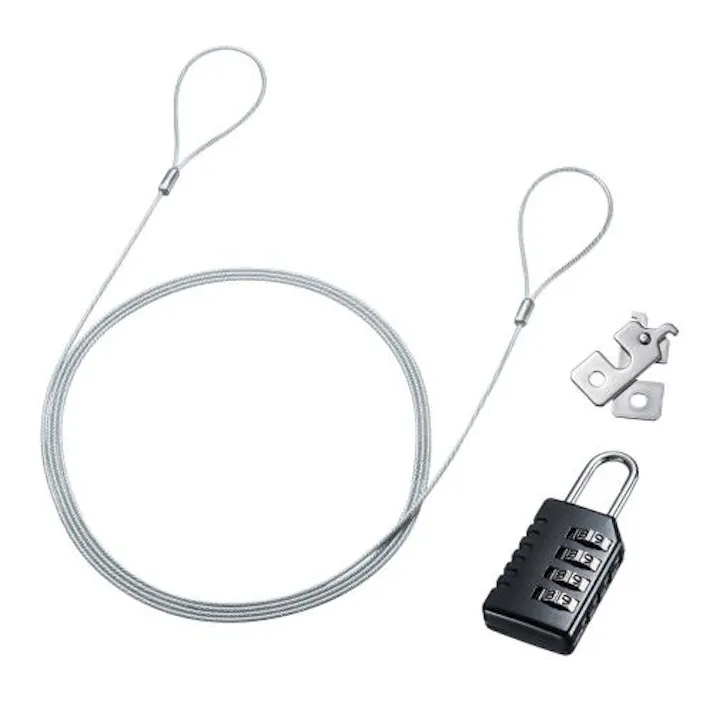 サンワサプライ セキュリティワイヤー(Nano Saver対応) φ2.2mmx2.0m EA983TS-238 4550061706220【別送品】