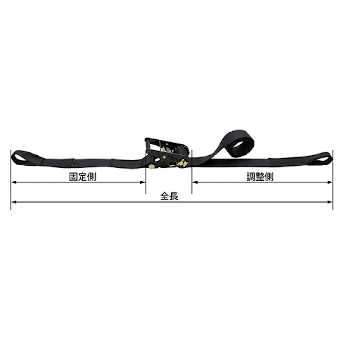 東レインターナショナル(TORAY) ベルト荷締機(両端アイ型) 25mmx6.0m/254kg EA982SH-6 4550061717288【別送品】