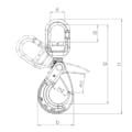 ESCO  12.5ton スイベルフック(ベアリング入) EA987FF-176 4550061721384(CDC)【別送品】