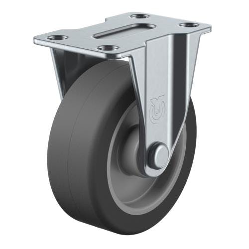 ユーエイキャスター キャスター(固定金具・エラストマー車輪) 25mm EA986PF-81 4550061745595【別送品】