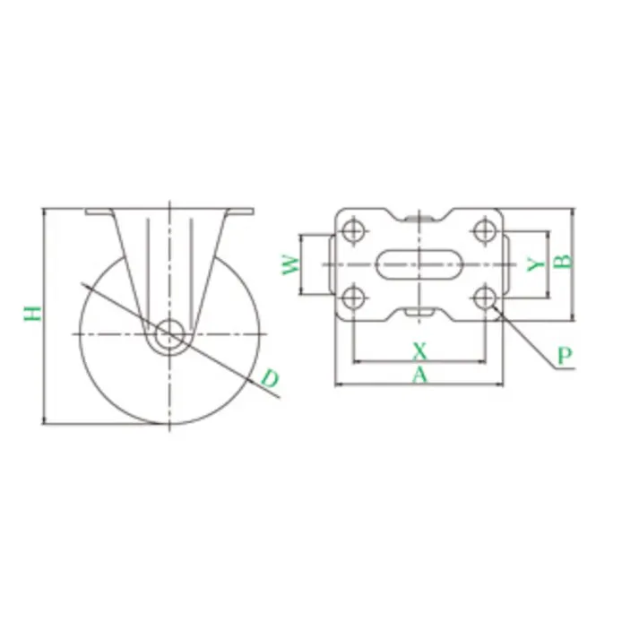 ユーエイキャスター 25mm キャスター(固定金具・エラストマー車輪) EA986PF-81 4550061745595(CDC)【別送品】