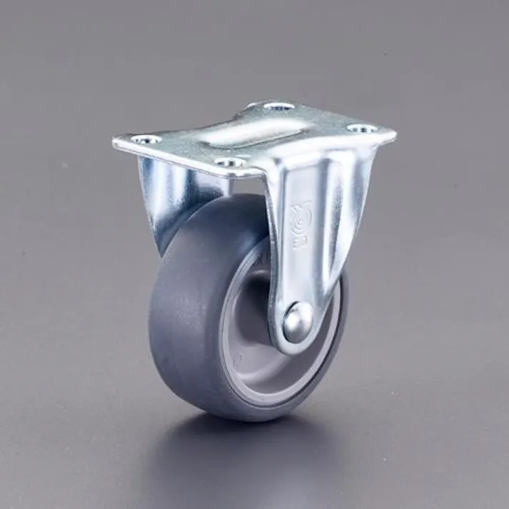 ユーエイキャスター キャスター(固定金具・エラストマー車輪) 50mm EA986PF-84 4550061746325【別送品】