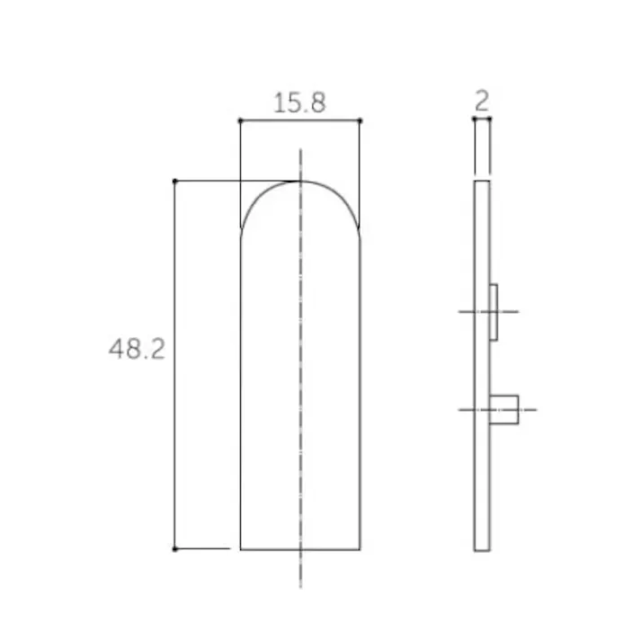 木口キャップ(調整戸車用/ミディアム) 15.8x48.2mm EA986RH-32 4550061766743【別送品】