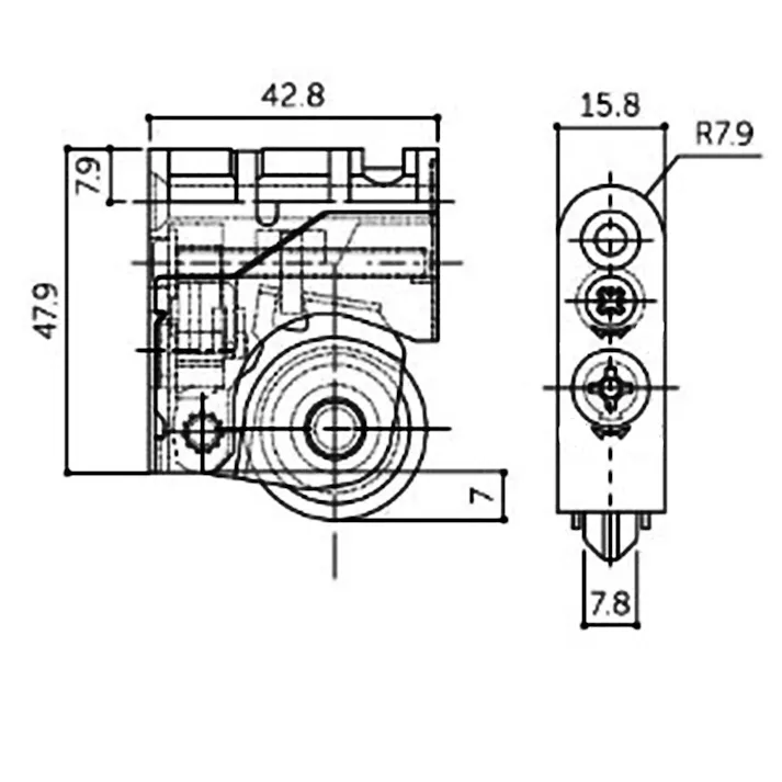 調整戸車(上下左右調整式/A型) EA986RH-28 4550061773031【別送品】