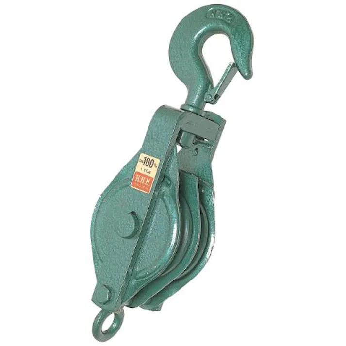 スリーエッチ 強力型滑車(2車) 125mm EA987HA-125B 4550061773895【別送品】