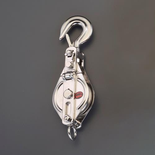 スリーエッチ フック型滑車(ステンレス) 100mm/1ton EA987HJ-2 4550061777879【別送品】