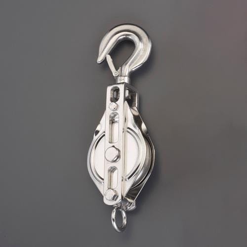 スリーエッチ フック型滑車(ステンレス) 75mm/500kg EA987HJ-21 4550061778173【別送品】