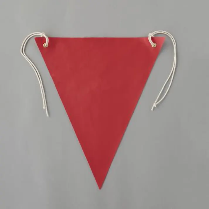 ユニット(UNIT) 三角旗(赤/無地) 300x260mm EA983DH-102 4550061808122【別送品】