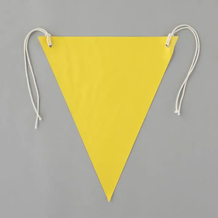 ユニット(UNIT) 三角旗(黄/無地) 300x260mm EA983DH-101 4550061809891【別送品】