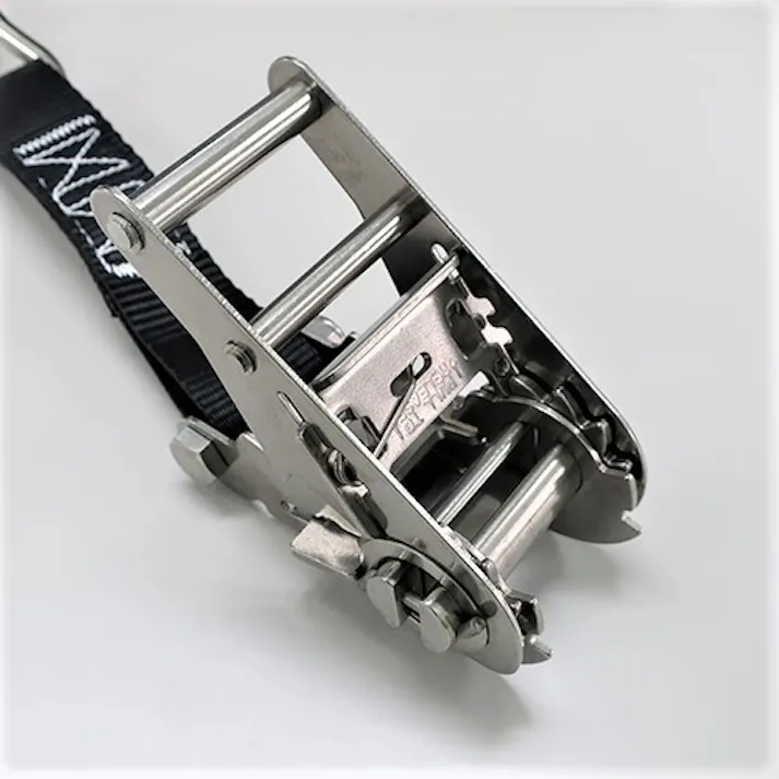 ベルト荷締機(ステンレス製) 453kg/38mmx4.8m EA982BB-103 4550061817162【別送品】