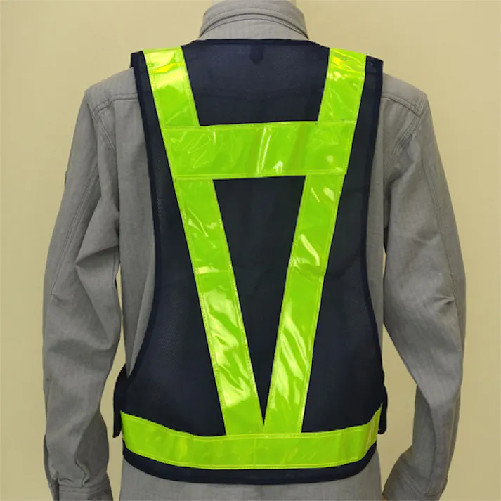 ミズケイ 安全ベスト(蓄光・紺/黄) EA983R-127 4550061891278【別送品】