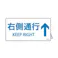 安全標識ステッカー(右側通行↑) 100x200mm EA983CC-169 4550061928851【別送品】