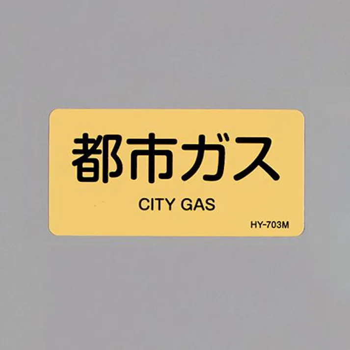 ESCO 40x 80mm JIS配管識別ステッカー(都市ガス/10枚) EA983MJ-21 4550061954225(CDC)【別送品】