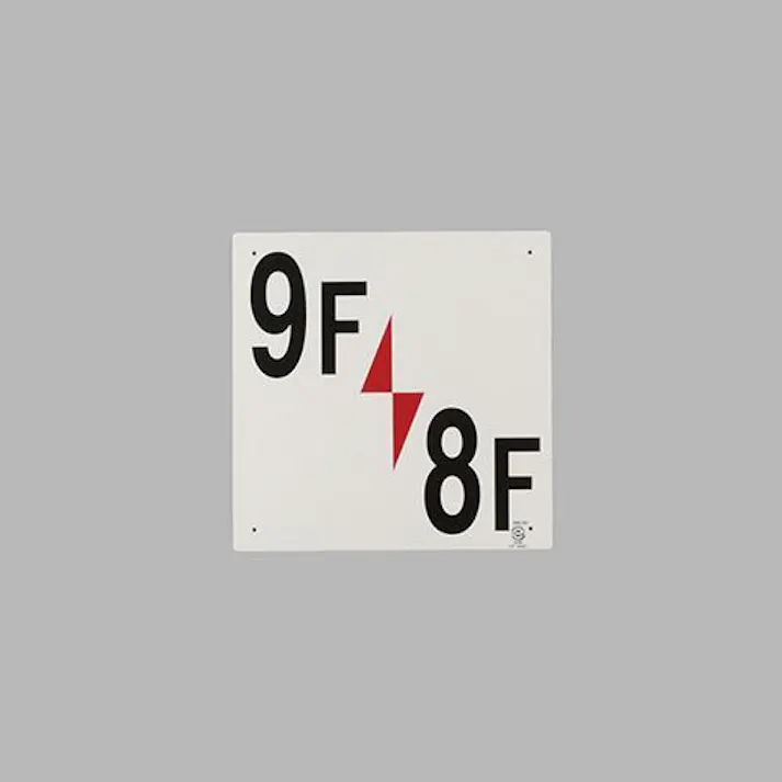 ユニット(UNIT) 階数表示板(9F/8F) 300x300mm EA983CT-21 4550061983263【別送品】