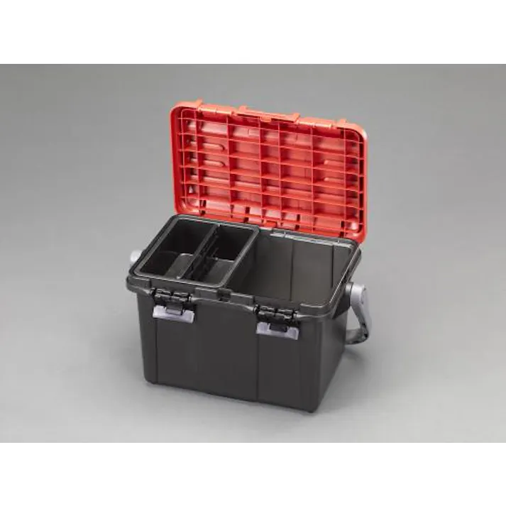 ESCO 280x465x280mm 収納ケース(レッド/ブラック) 樹脂製工具箱 4548745869859 EA505-8(CDC)【別送品】