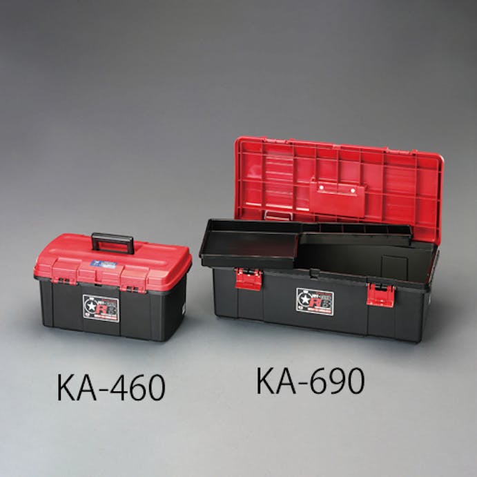 ESCO  460x265x233mm 工具箱(中皿付) 樹脂製工具箱 4548745759921 EA505KA-460(CDC)【別送品】