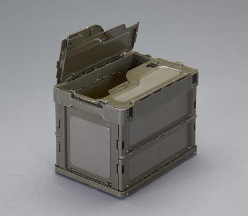 ESCOオリジナル 折畳コンテナ(OD/蓋付/薄型) 366x264x283mm/20L EA506AA-30D 4548745244144【別送品】