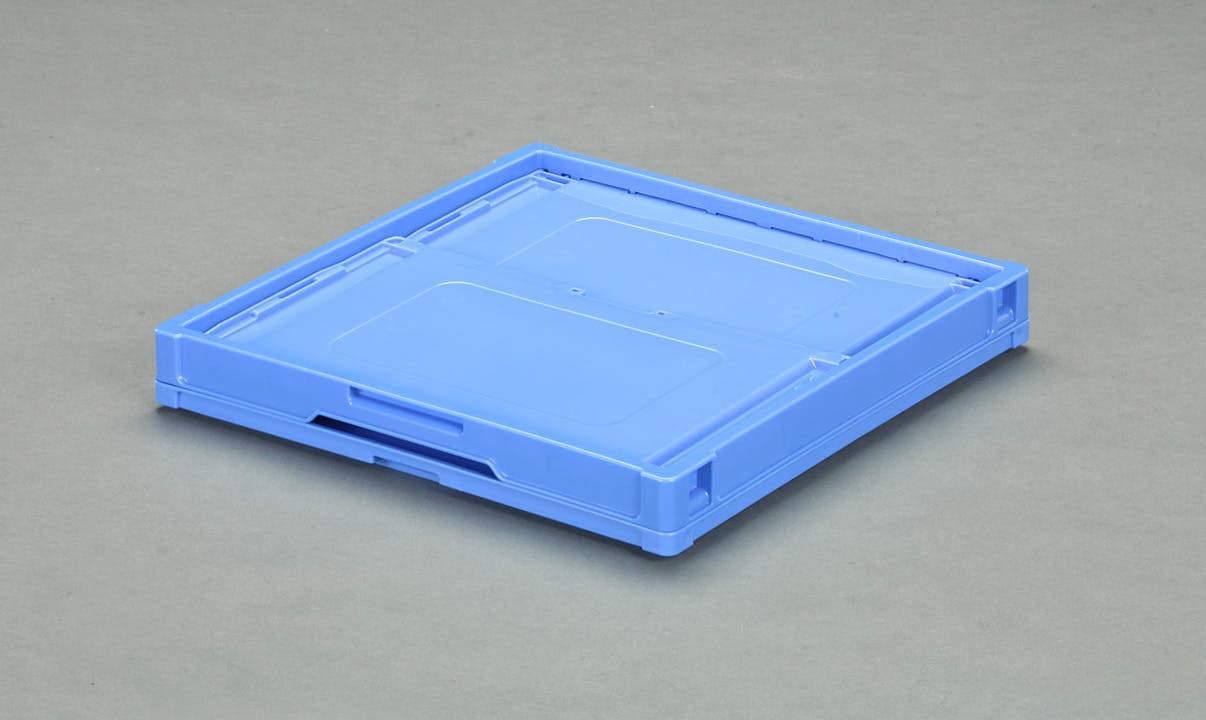 三甲(サンコー) 折畳コンテナ(薄型/青) 366x366x221mm/24.8L EA506AA