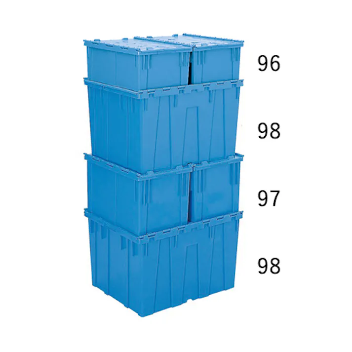 三甲(サンコー) コンテナ(青/蓋付) 545x345x220mm/29.6L EA506AA-96 4550061833414【別送品】