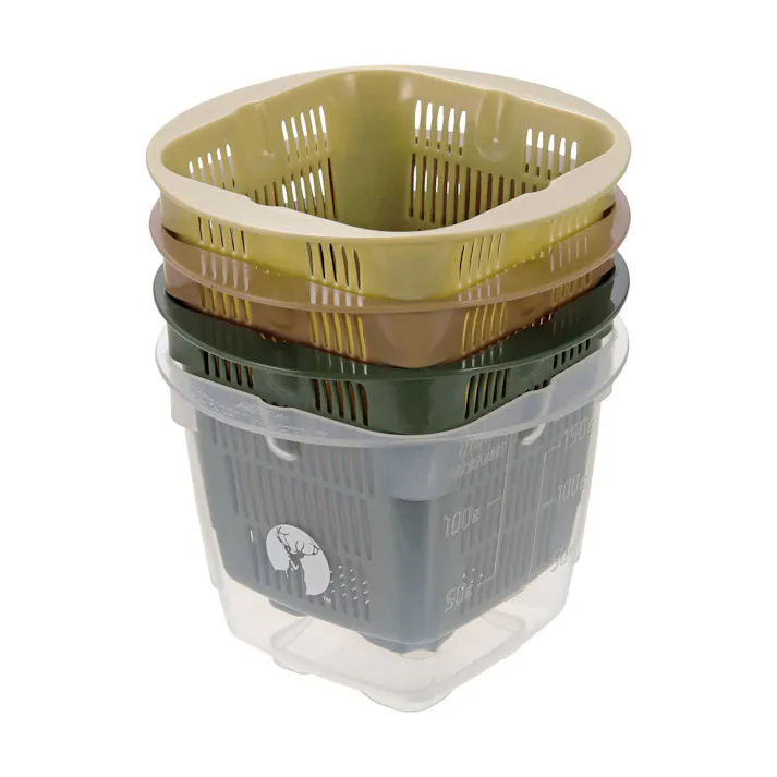 キャプテンスタッグ ざるセット(ポリプロピレン製) 100x100x75mm EA506AC-201 4550061095348【別送品】