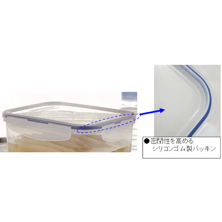 アスベル(ASVEL) 密閉保存容器 158x158x95mm/1.45L EA508TL-14 4548745343427【別送品】