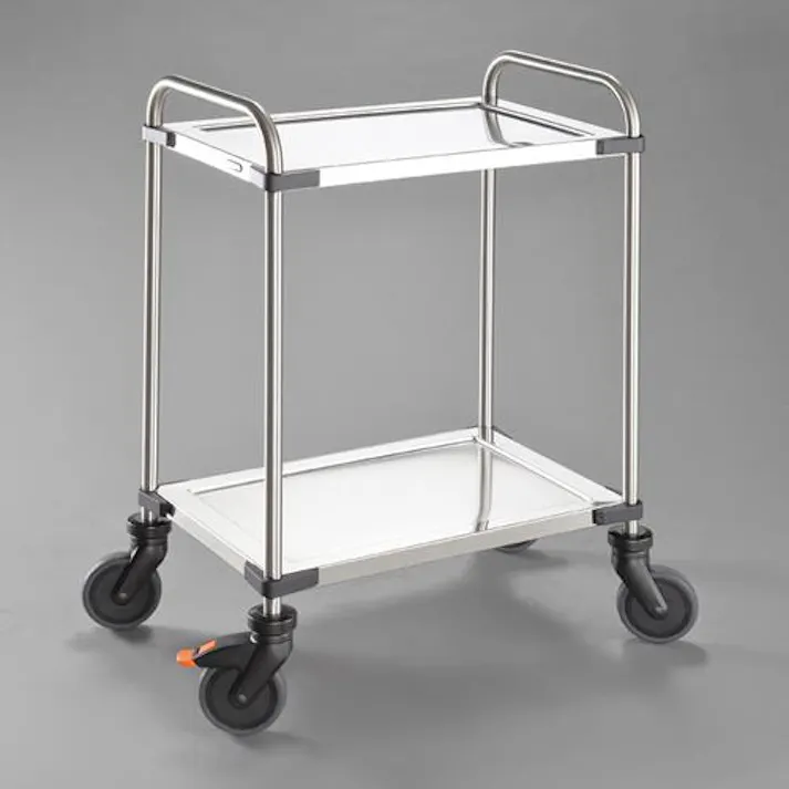 運搬車(二段/ブレーキ付/sus) 630x400mm/120kg EA520BE-81 4550061580455【別送品】