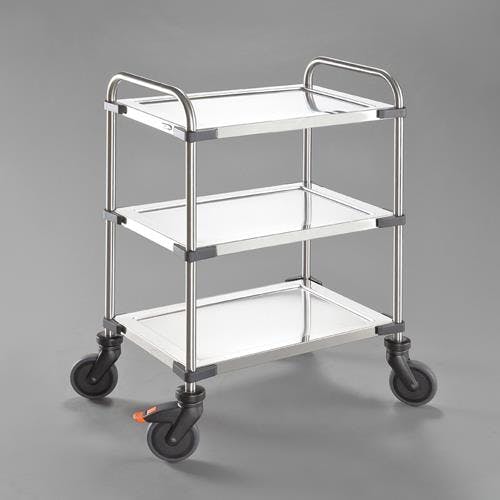 運搬車(三段/ブレーキ付/sus) 630x400mm/150kg EA520BE-82 4550061580448【別送品】