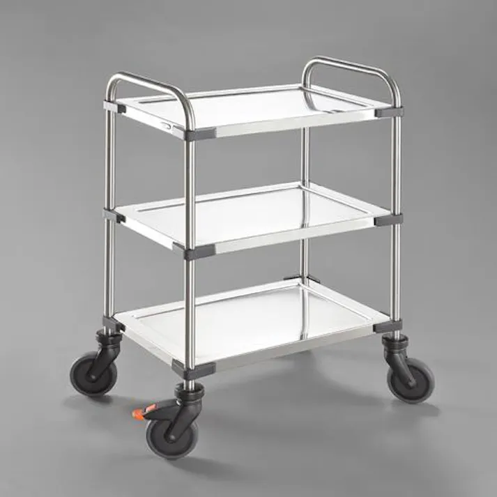 運搬車(三段/ブレーキ付/sus) 630x400mm/150kg EA520BE-82 4550061580448【別送品】