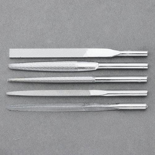 やすり(クロムコーティング/5本組/中目) φ5x105mm EA521TF-90 4550061010556【別送品】