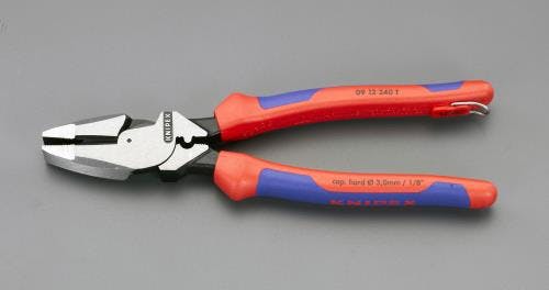 KNIPEX(クニペックス) 電工ペンチ(強力・落下防止/圧着付) 240mm EA534K-13 4550061021699【別送品】
