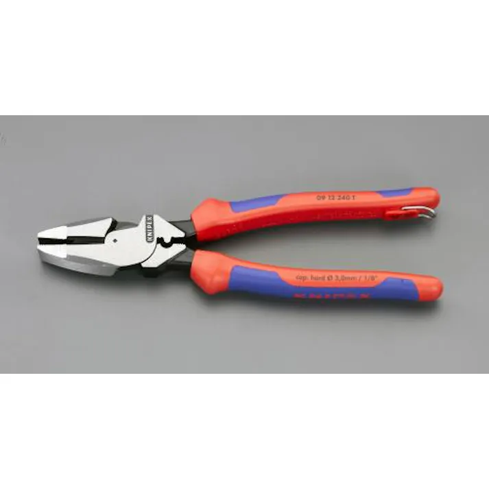 KNIPEX(クニペックス) 電工ペンチ(強力・落下防止/圧着付) 240mm EA534K-13 4550061021699【別送品】