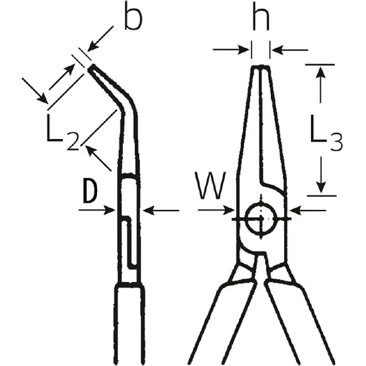 STAHLWILLE(スタビレー) ラジオペンチ(45°先曲) 200mm EA537SE-17 4550061327517【別送品】