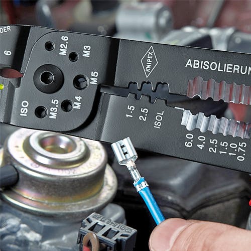 KNIPEX(クニペックス) 圧着ペンチ(絶縁・差込端子用) 0.75-6.0平方