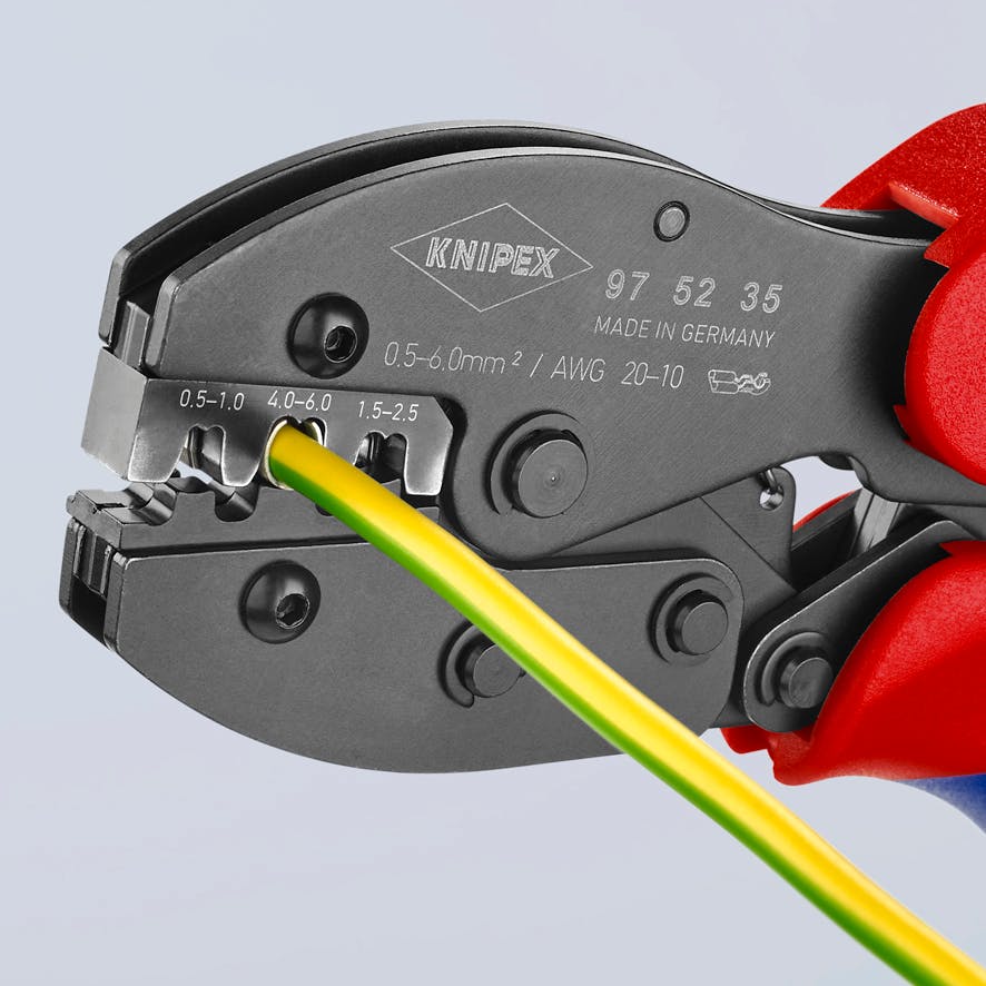 KNIPEX(クニペックス) 圧着ペンチ(差込端子用) 0.5-6.0平方