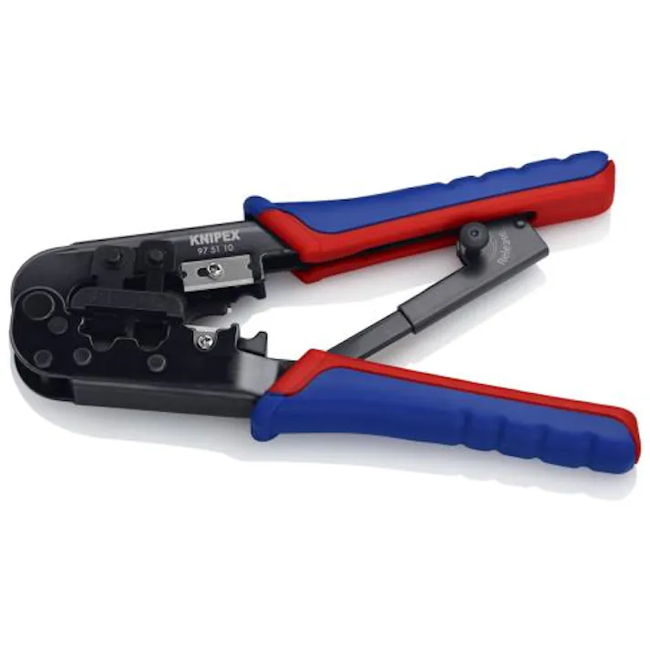 KNIPEX(クニペックス) 圧着ペンチ(モジュラー用) 6P・8P EA538KM-2 4518340102767【別送品】