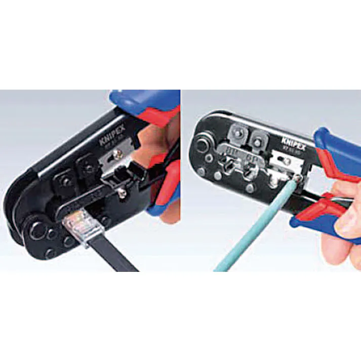 KNIPEX(クニペックス) 圧着ペンチ(モジュラー用) 6P・8P EA538KM-2 4518340102767【別送品】