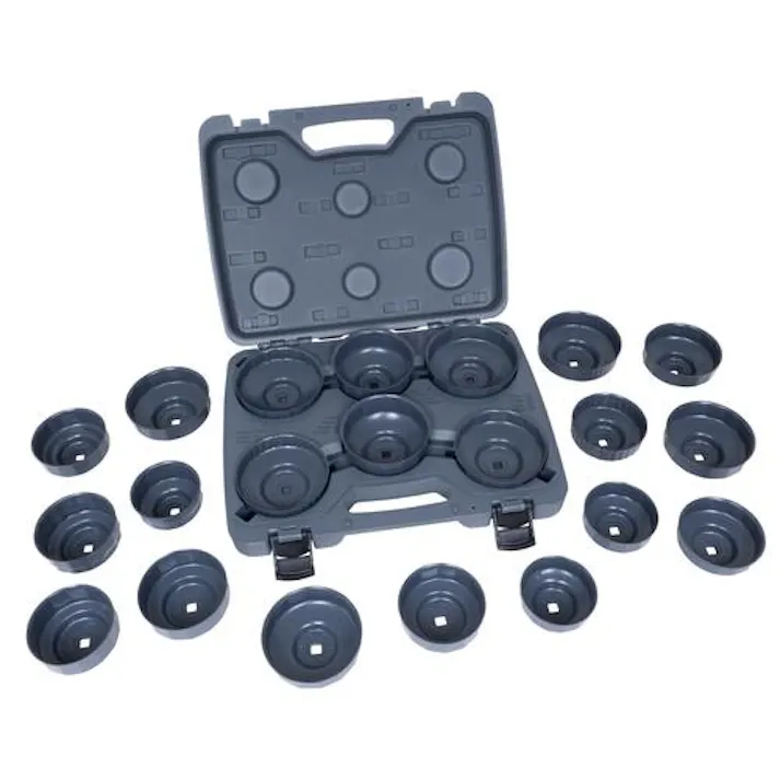 ESCO 21個組 カップ型オイルフィルターレンチセット オイルフィルター用工具 4550061936092 EA604AP-1(CDC)【別送品】