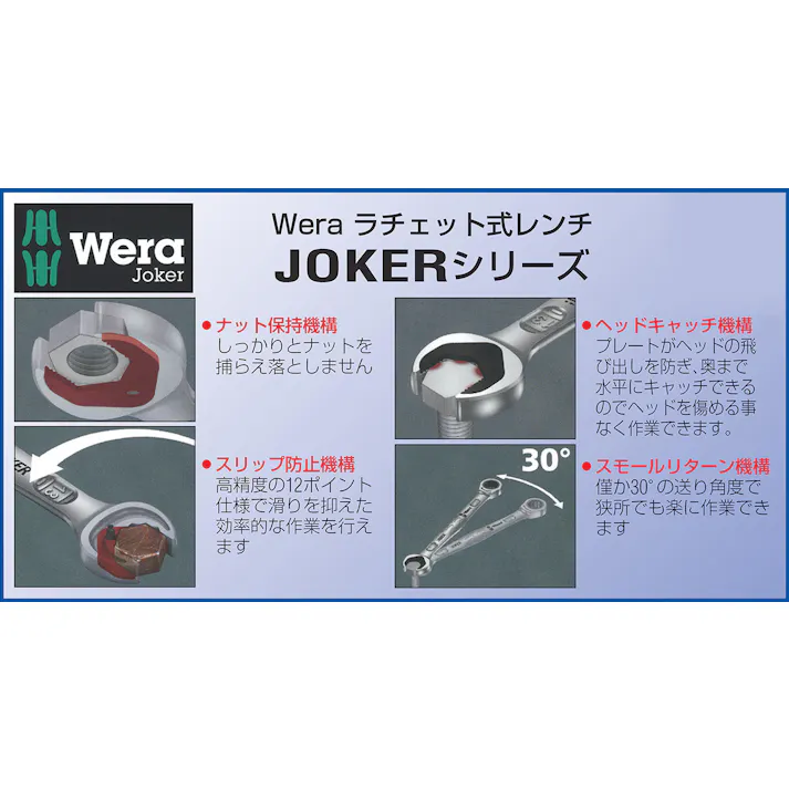 Wera コンビネーションレンチ(ラチェット式) 7/16” EA614WA-103 4548745962413【別送品】