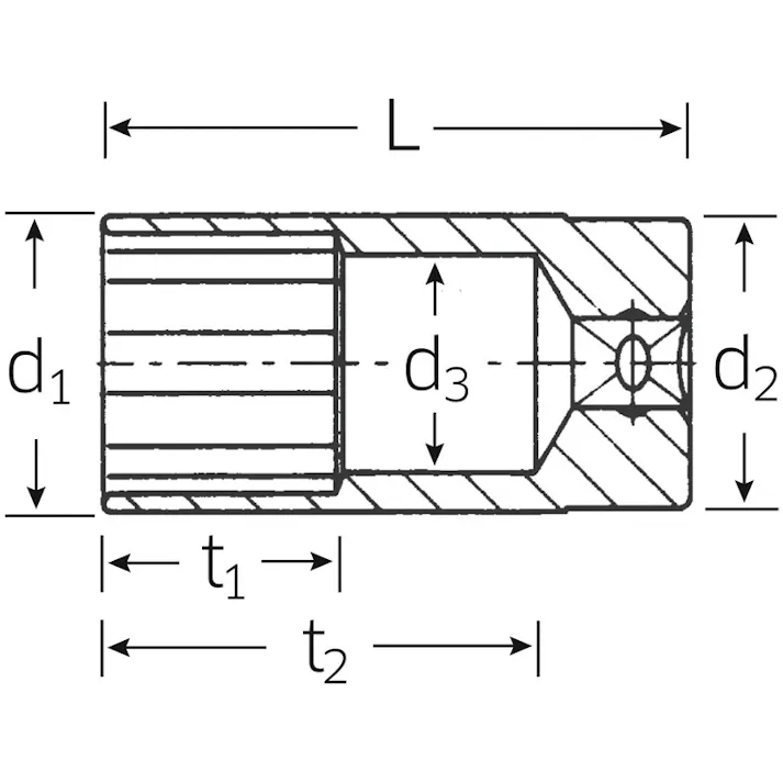 STAHLWILLE(スタビレー) ディープソケット 3/8”DRx22mm EA617YE-22 4548745761221【別送品】