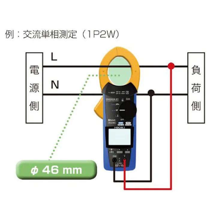 日置電機(HIOKI) クランプ電力テスター(デジタル) EA708BW-11 4550061093993【別送品】