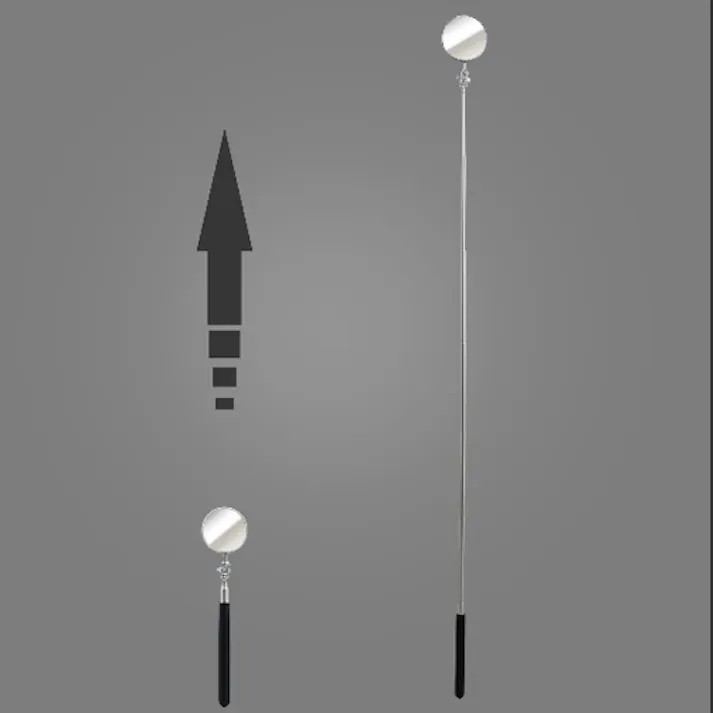 点検ミラー(伸縮柄) φ31/209-889mm EA724CD-11 4518340854505【別送品】