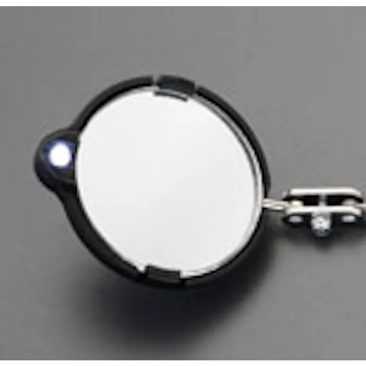 点検ミラー(伸縮/LEDライト付) φ57/170-940mm EA724CD-24 4548745032345【別送品】