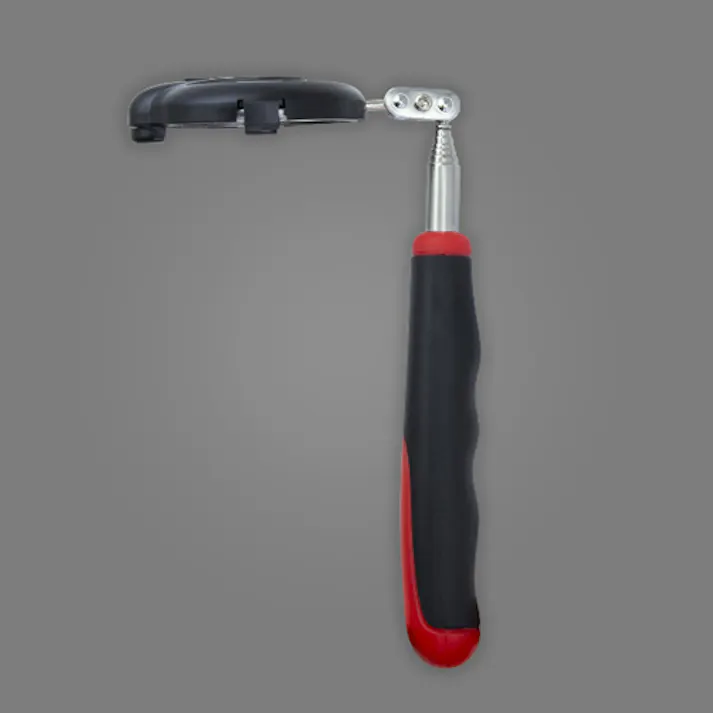 点検ミラー(伸縮/LEDライト付) φ57/170-940mm EA724CD-24 4548745032345【別送品】