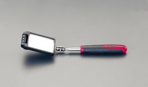 点検ミラー(伸縮/LED付) 46x67mm/269-754mm EA724CD-30 4548745365832【別送品】