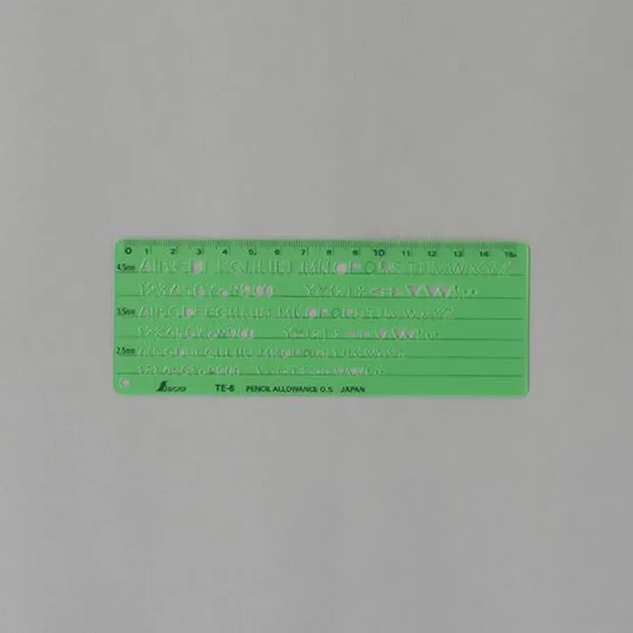 シンワ測定 2.5/3.5/4.5mm 英数字・記号定規 文房具 4550061759011 EA736MB-16(CDC)【別送品】