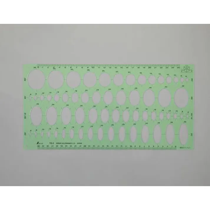 シンワ測定 25°-60° 楕円定規 文房具 4550061805169 EA736MB-26(CDC)【別送品】