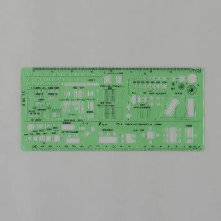 シンワ測定 105x230mm 建築記号定規 文房具 4550061805206 EA736MB-33(CDC)【別送品】