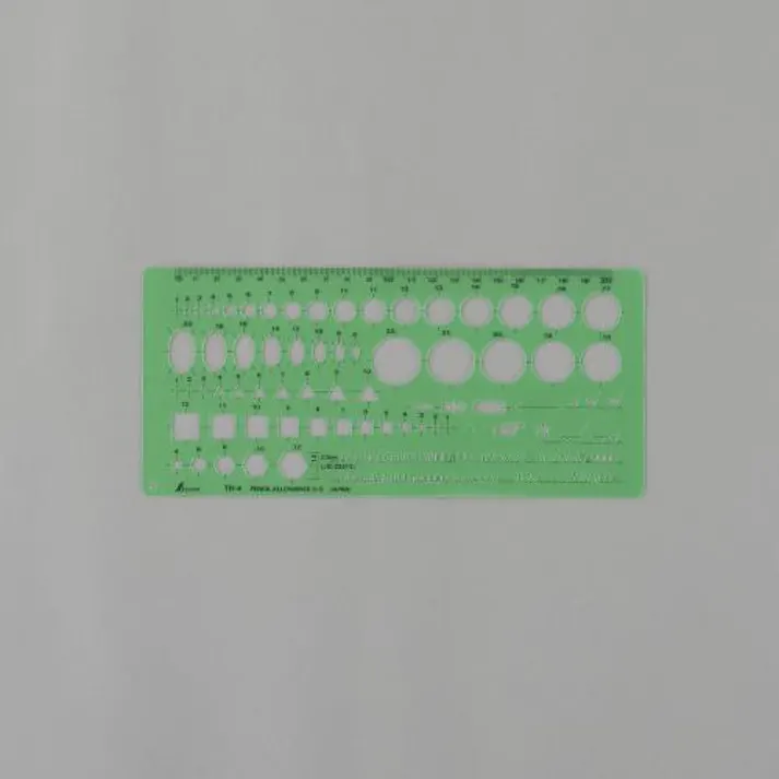 シンワ測定 105x230mm 一般記号定規 文房具 4550061806173 EA736MB-43(CDC)【別送品】