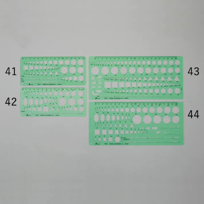 シンワ測定 一般記号定規 105x230mm EA736MB-44 4550061806159【別送品】